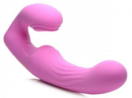 U-Pulse Siliconen Vibrerende Strapless Strap-On - Roze